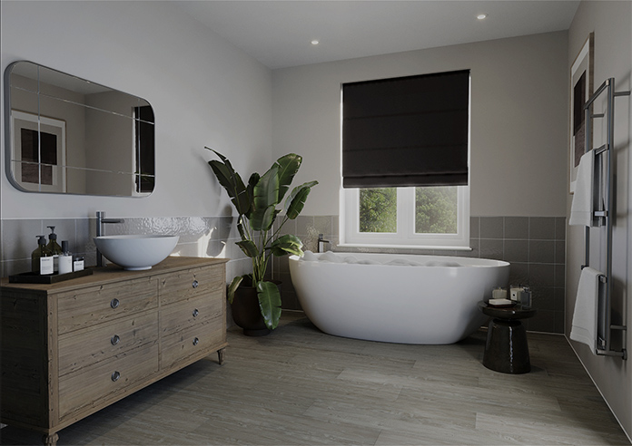 Lucerne Faux Silk, Shadow Grey - Roman Blind - Image 6